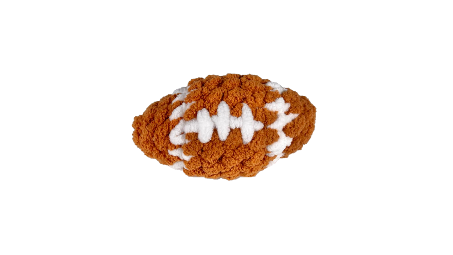 Crochet football keychain.