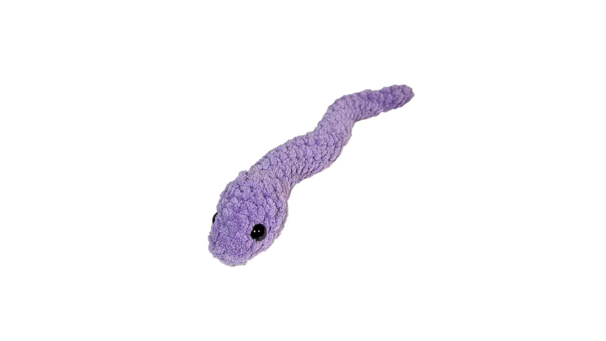 Purple crochet baby snake.